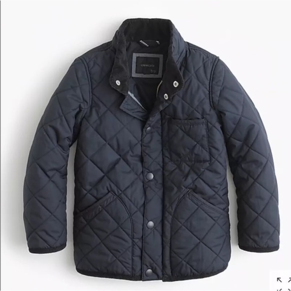 J Crew Crewcuts Boys Sussex Quilted Lining 3T Navy Blue